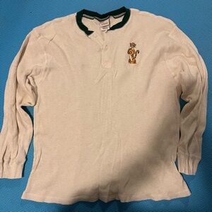 Disney Tigger Cream and Green Long Sleeve Shirt